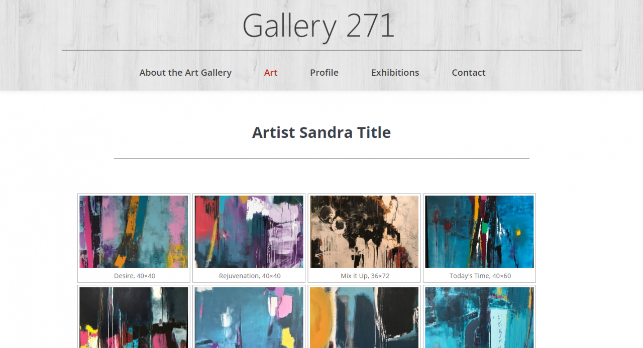 Gallery271 - Website Design