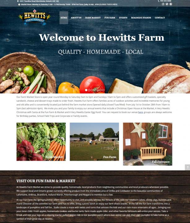 HewittsFarmMarket - Website Design