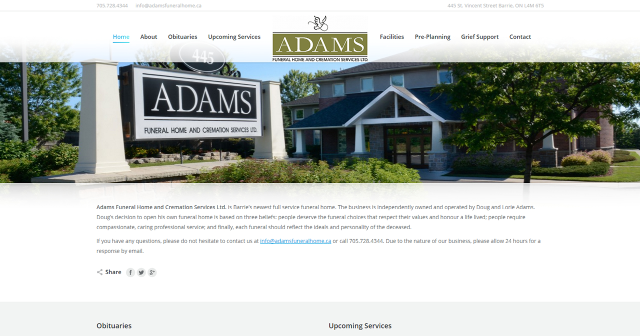 adams photo - Website Design