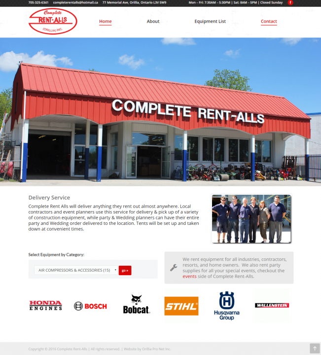 complete rentallpng - Website Design