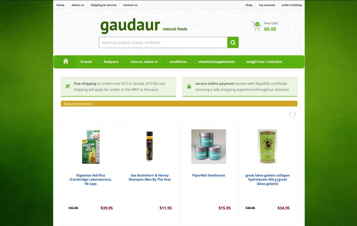 gaudaur 2018 - Website Design
