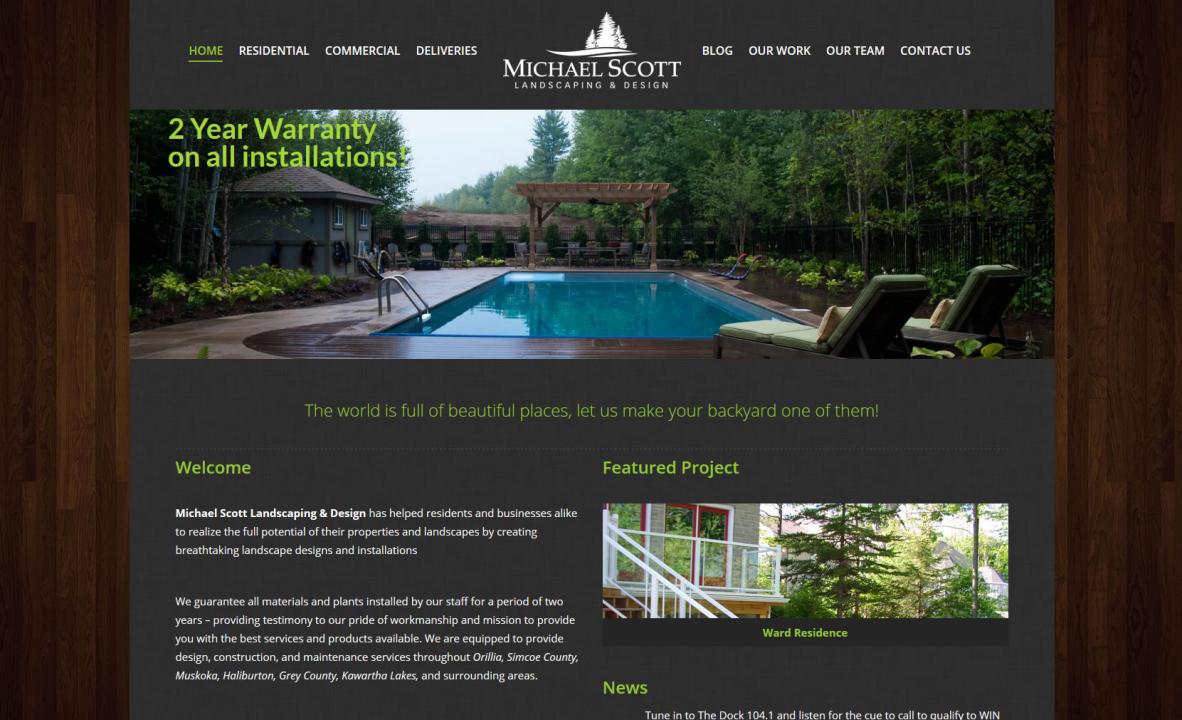 scotts landscaping - Website Design