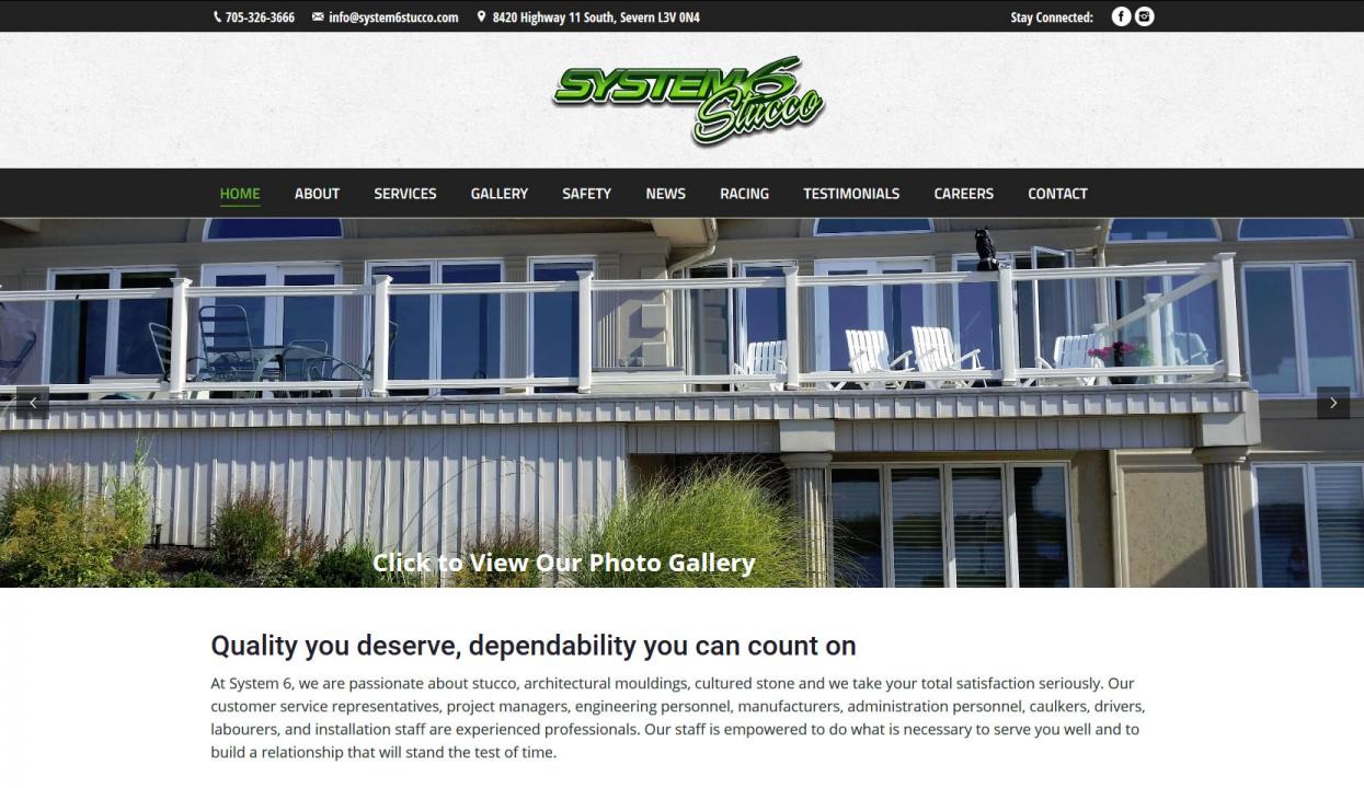system6 stucco - Website Design